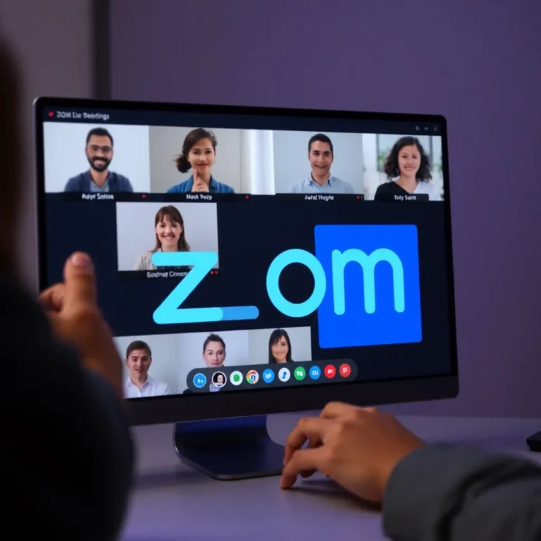 Business-Team in modernem Büro bei Videokonferenz auf großen Bildschirmen