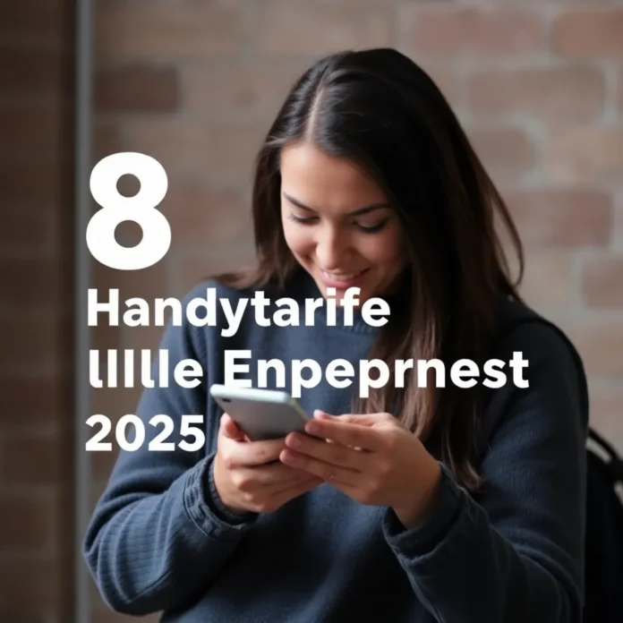 Kleine Firma vergleicht 5G-Business-Handytarife auf Laptop und Smartphone