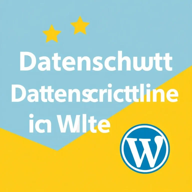 Computerarbeitsplatz mit Datenschutzrichtlinie auf dem Bildschirm in moderner Arbeitsumgebung