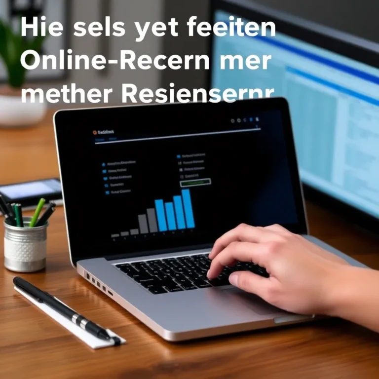 Laptop mit interaktivem Online-Rechner als Lead-Magnet in modernem Büro