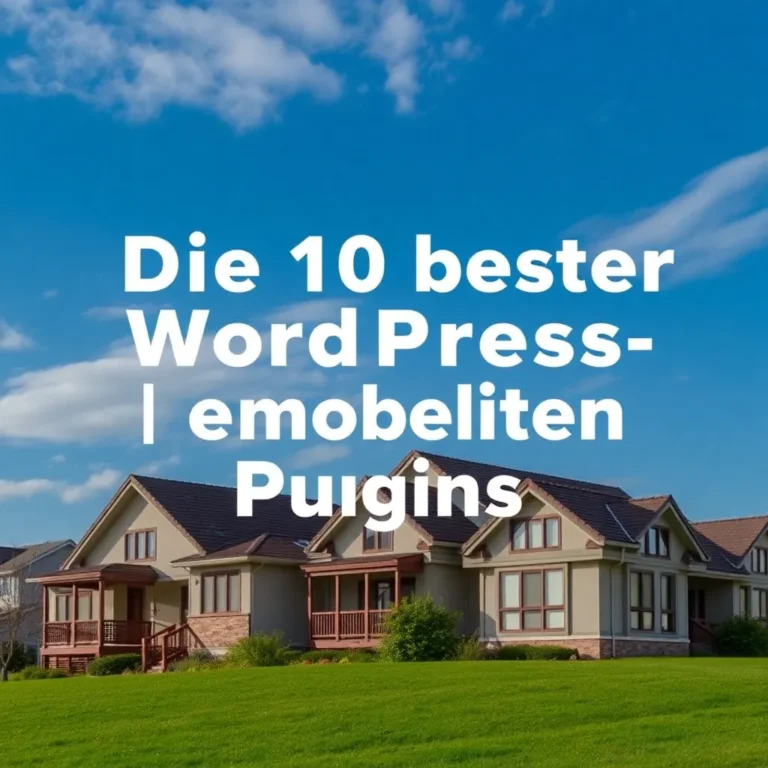 Modernes Immobilienbüro mit digitalem Immobilien-Plugin Dashboard
