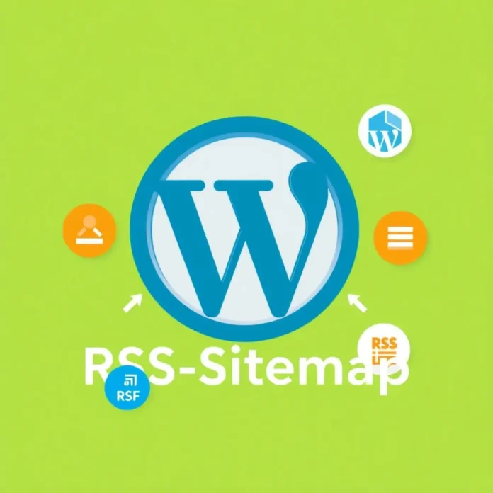 WordPress Dashboard mit aktivierter RSS-Sitemap Funktion