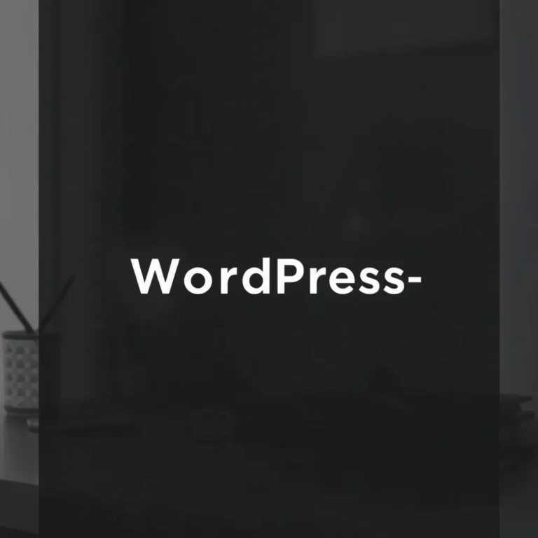 WordPress Dashboard mit wichtigen Seiten übersichtlich dargestellt